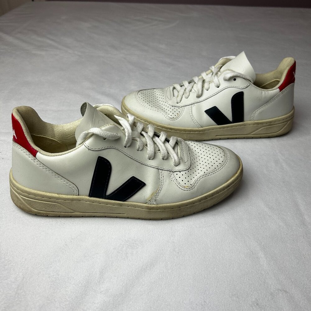Veja V-10 Leather Sneakers